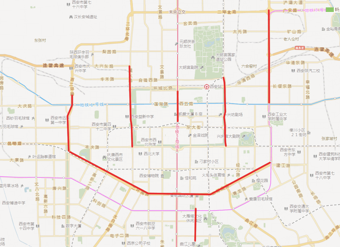 出行提示_西安交通拥堵路段_西安交警交通预警