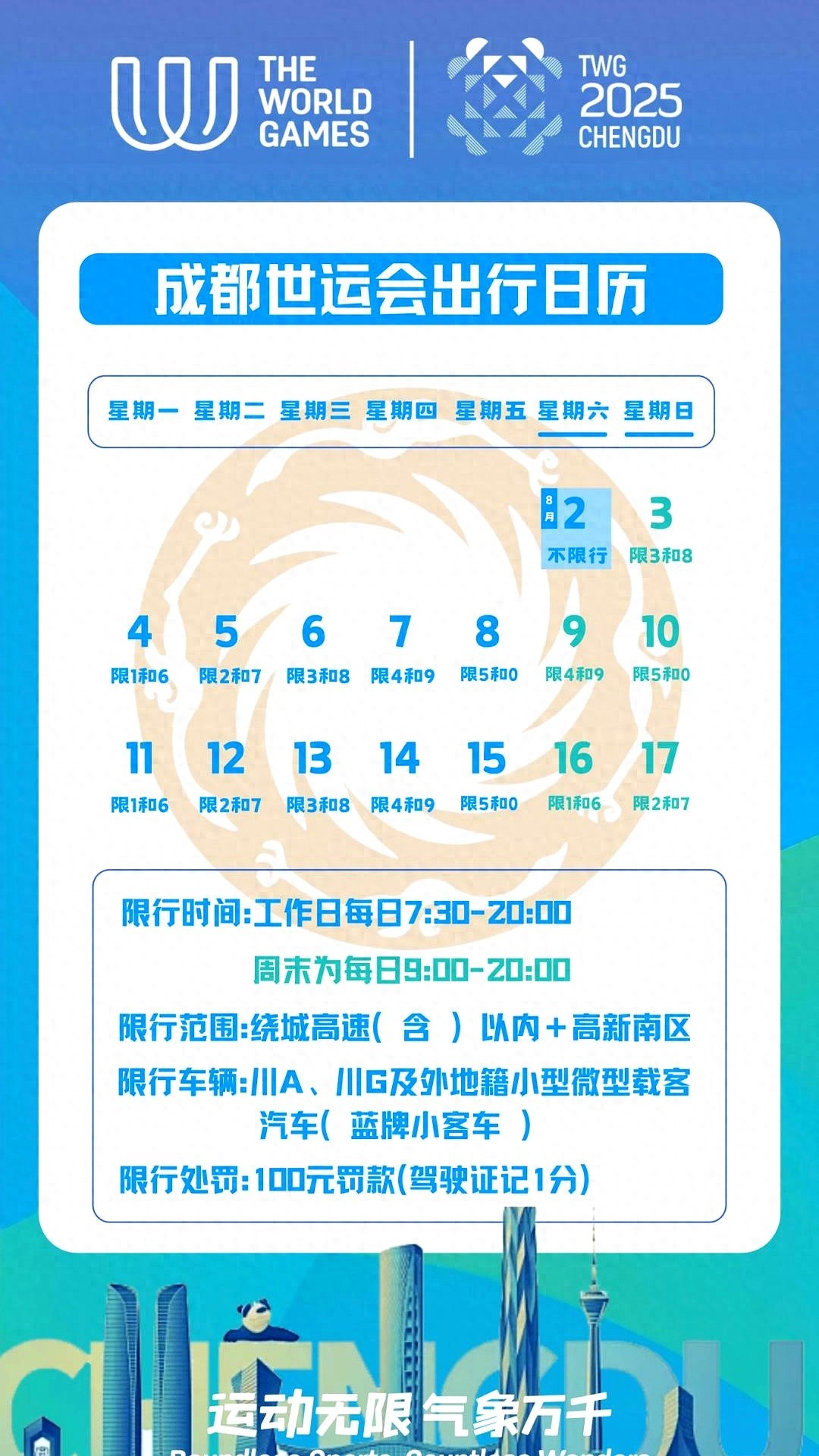 限行_周末限号组合排列_成都绕城限行日历