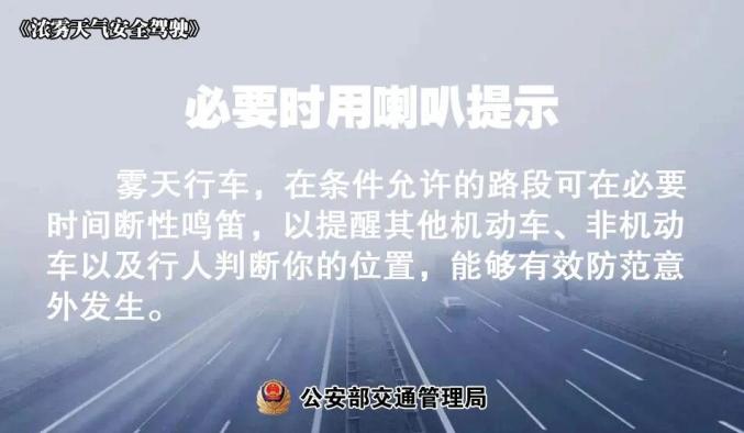 大雾天气出行注意事项_出行提示_雾天安全行车小贴士