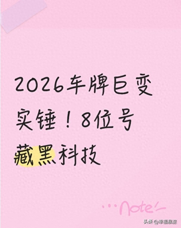 2026年新车牌规则 8位号码智能芯片 限行停车灵活调整_限行