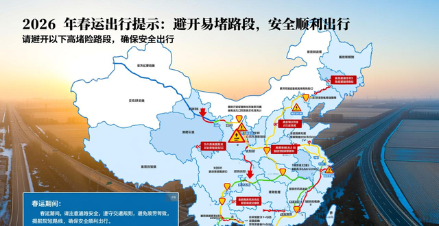 春运期间易拥堵路段查询_出行提示_春运2026年高速公路交通流量