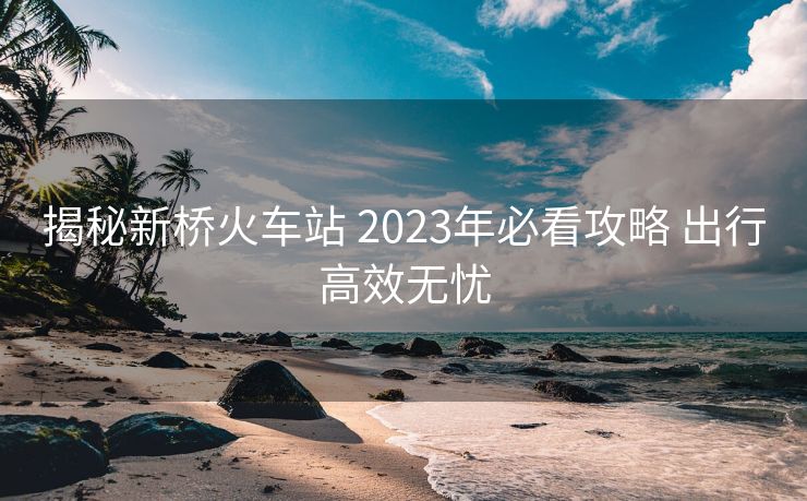 揭秘新桥火车站 2023年必看攻略 出行高效无忧