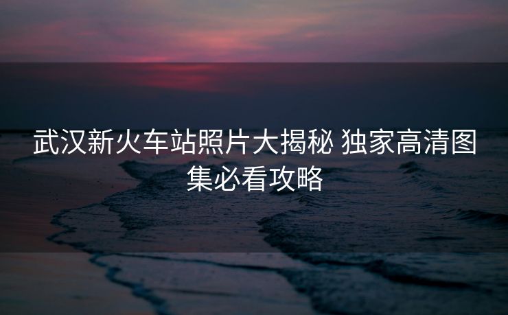 武汉新火车站照片大揭秘 独家高清图集必看攻略
